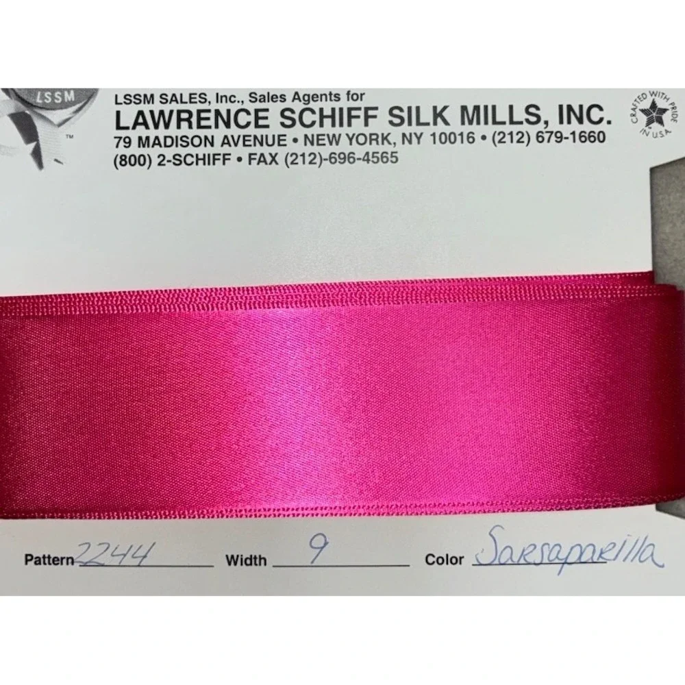 Lawrence Schiff Silk Mills Ribbon Pink Sarsaparilla 1.5